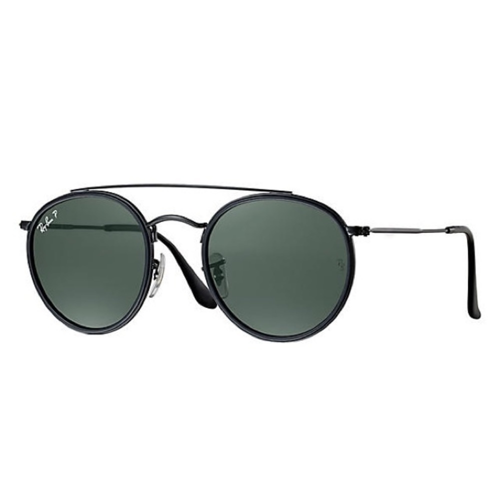 Black Ray Ban Double Bridge Sunglasses RB3647N